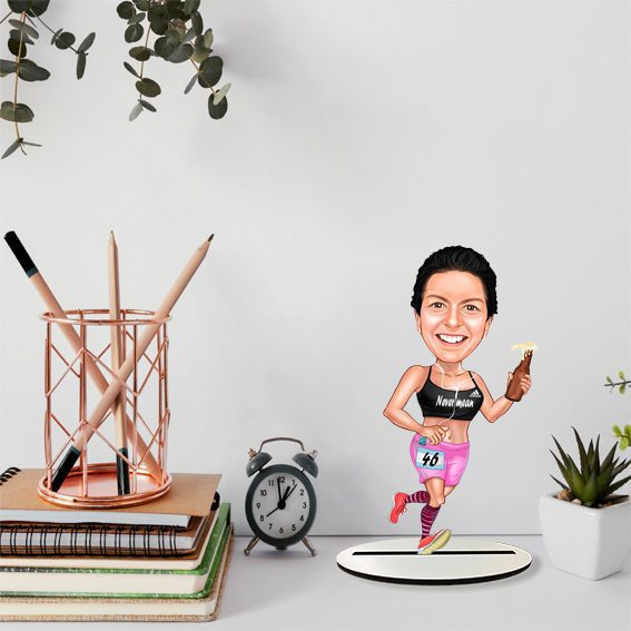 Kız Koşucu Karikatür Biblo 1