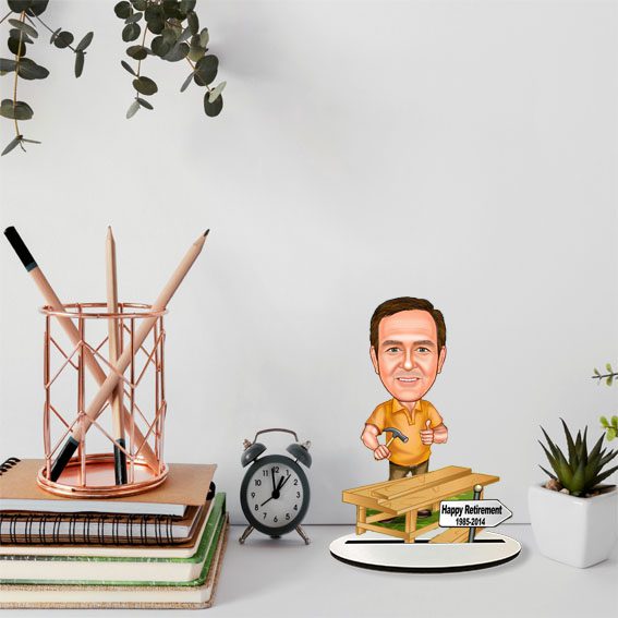 Emekli Tasarımlı Erkek Karikatür Biblo 9