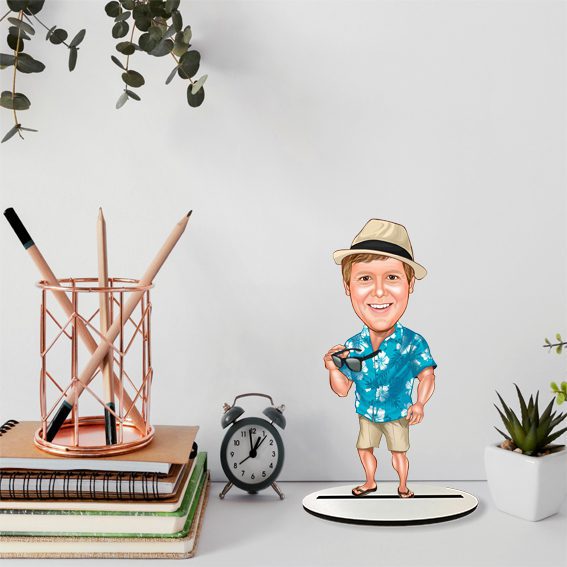 Erkek Tatil Tasarımlı Karikatür Biblo 7