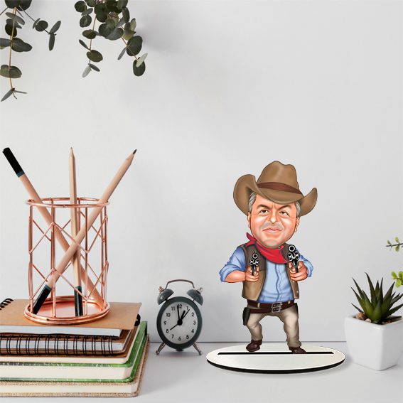 Kovboy Erkek Karikatür Biblo 1