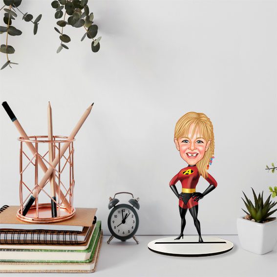 Süpermen Kız Çocuk Karikatür Biblo