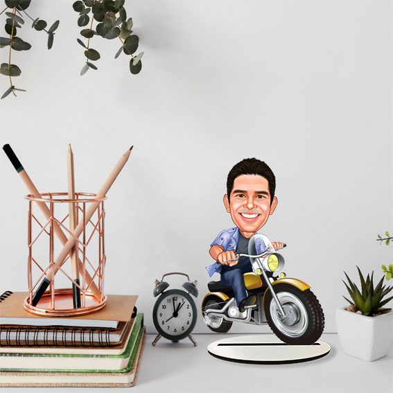 Motorcu Erkek Karikatür Biblo 1