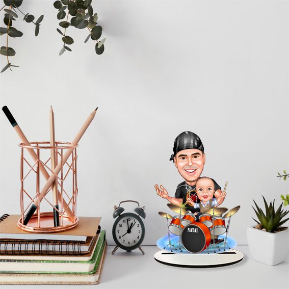 Batarist Baba Oğul Karikatür Biblo 3