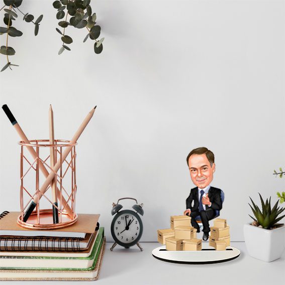 Emekli Tasarımlı Erkek Karikatür Biblo 35