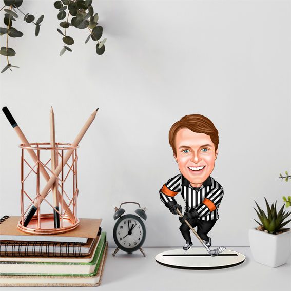 Erkek Hokeyci Karikatür Biblo 6