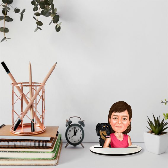 Köpek ve Kadın Karikatürlü Biblo 7