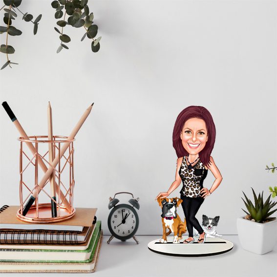 Köpek ve Kadın Karikatürlü Biblo 9