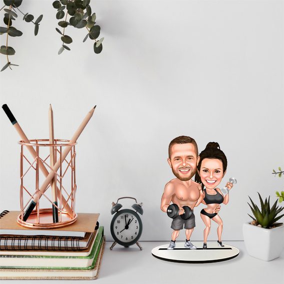 Sporcu Çift Karikatür Biblo 62