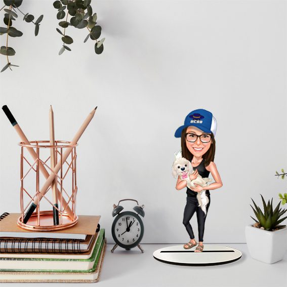 Köpek ve Kadın Karikatürlü Biblo 3