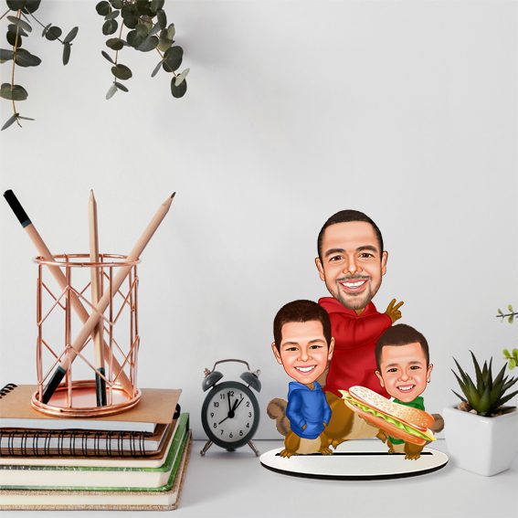 Baba Ve Onsulları Sincap Kostümlü Karikatürlü Biblo 62