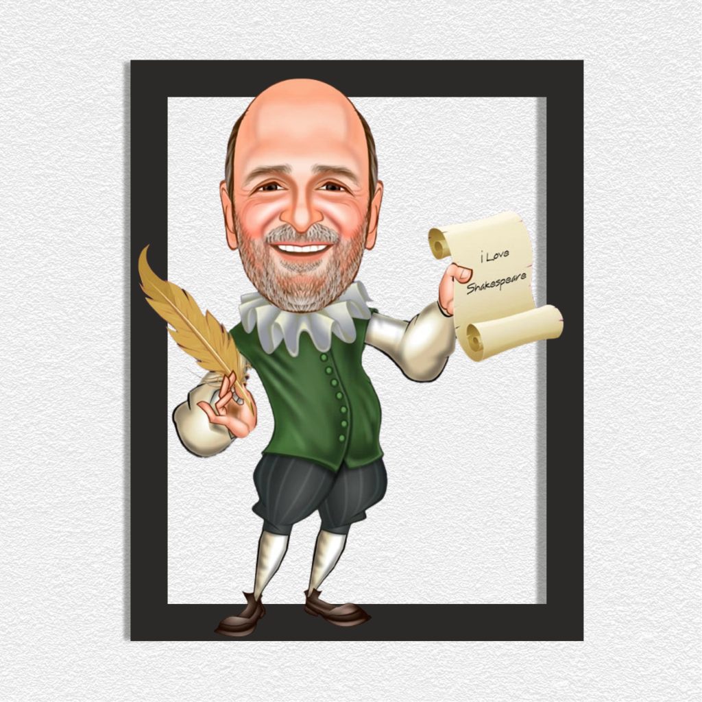 Alternative view of Tiyatrocu Erkek Karikatürlü Ahşap Tablo