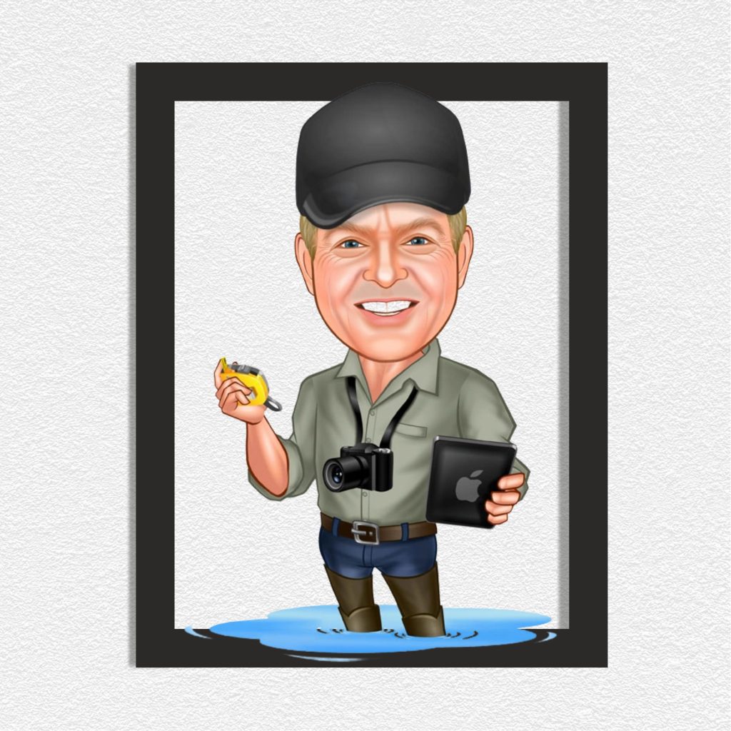 Alternative view of Fotoğrafçı Erkek 2 Karikatürlü Ahşap Tablo