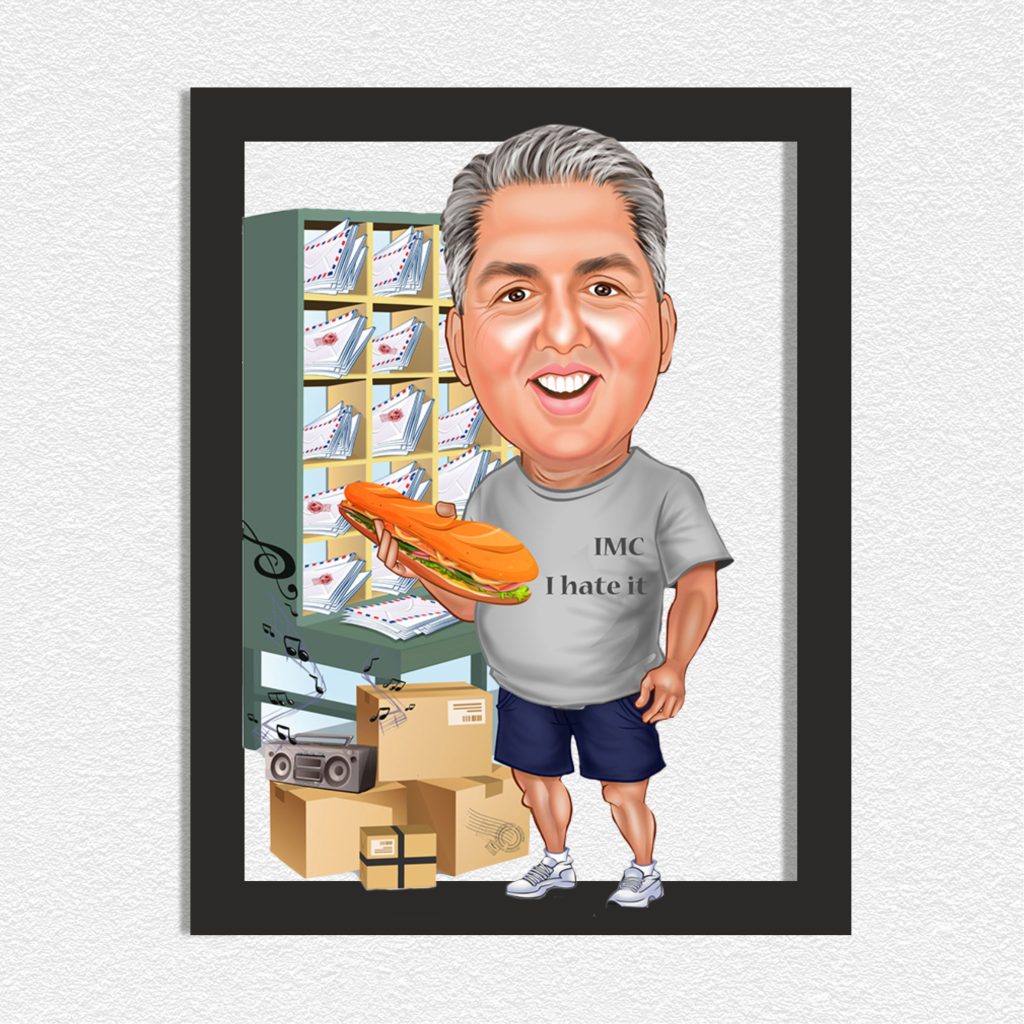 Alternative view of Postacı Erkek 2 Karikatürlü Ahşap Tablo