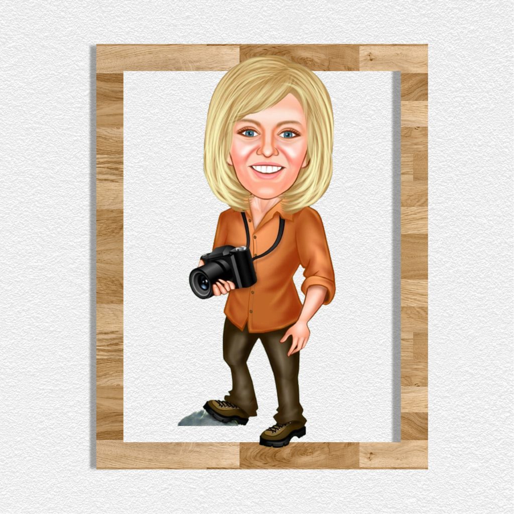 Fotoğrafçı Kız Ahşap Tablo 2