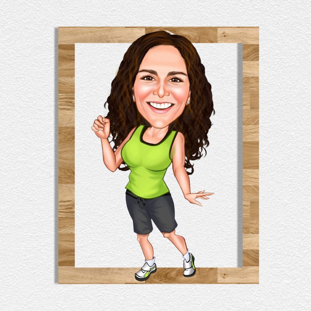 Koşucu Kız Ahşap Tablo 2