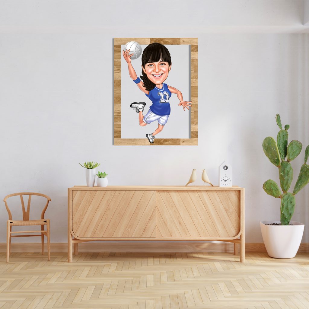 Alternative view of Voleybolcu Kız Ahşap Tablo 1