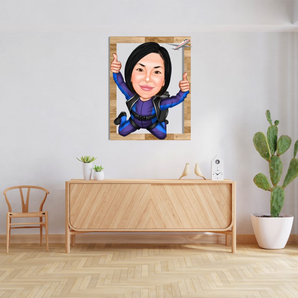 Alternative view of Paraşütçü Kız Ahşap Tablo 1