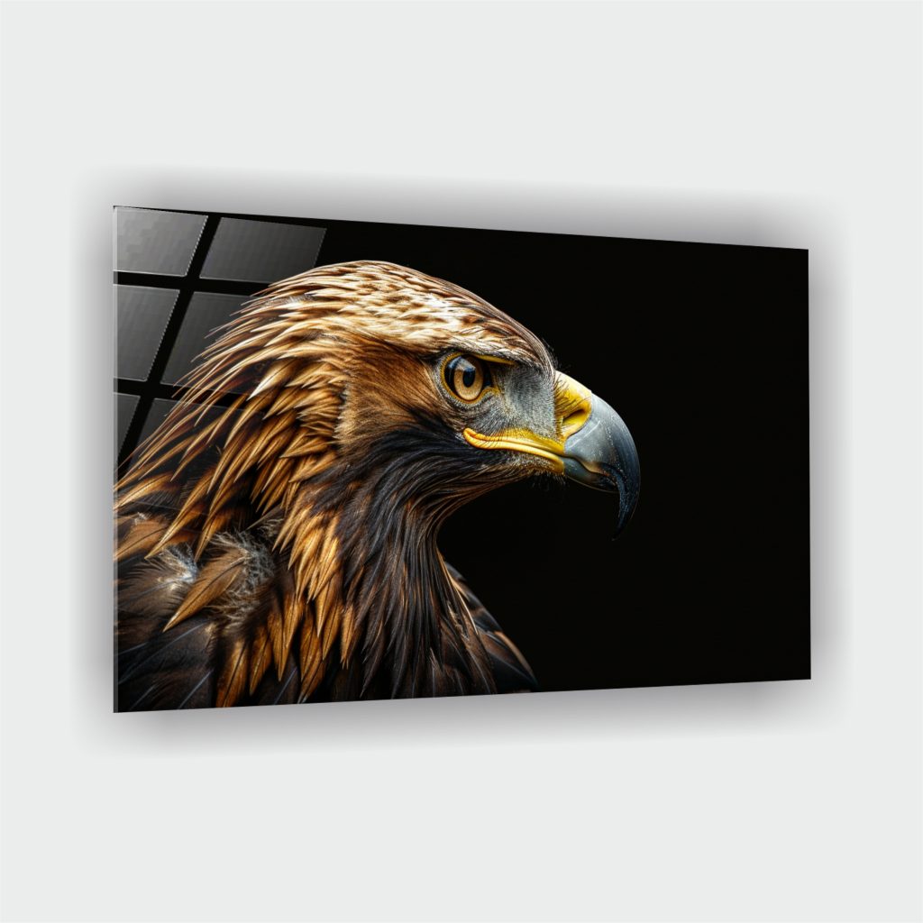 Kartal Portre Cam Tablo  6