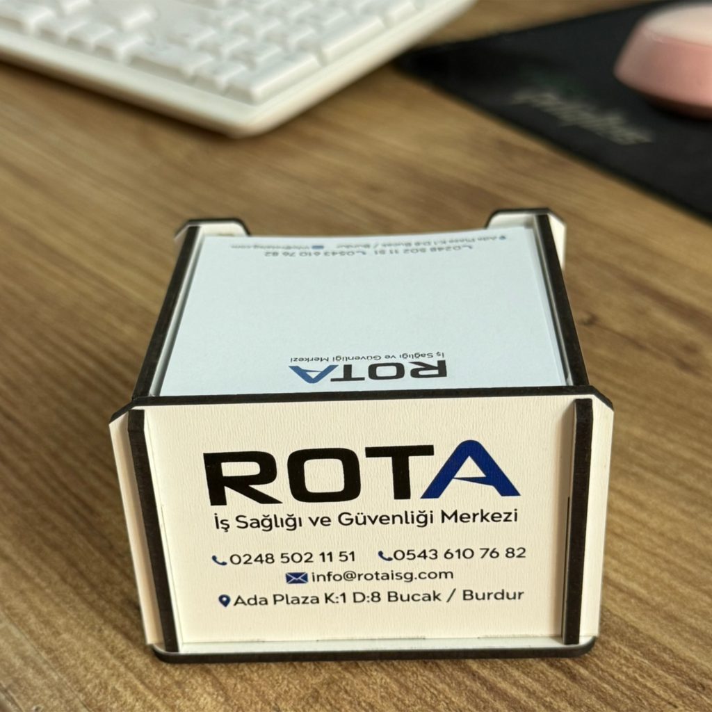 Alternative view of Beyaz Ahşap Üstü Açık Küp Bloknot