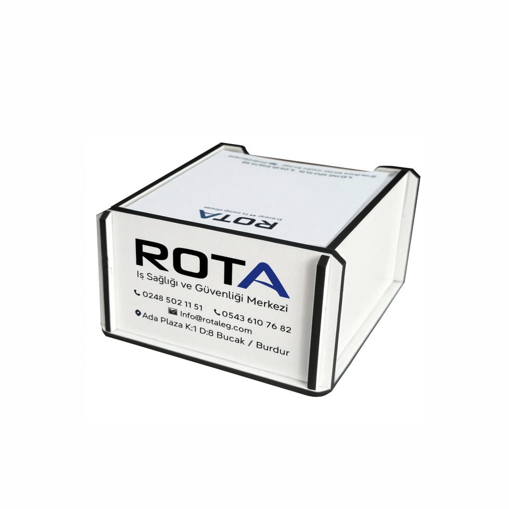 Beyaz Ahşap Üstü Açık Küp Bloknot